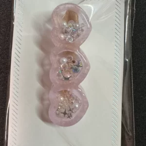 レジンハート型ヘアクリップ 01